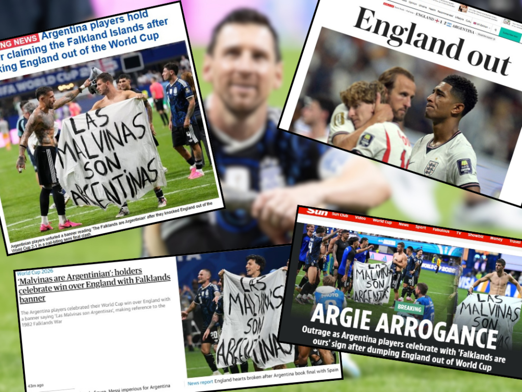 Furia británica: la reacción de los medios tras la eliminación y el festejo con la bandera de Malvinas