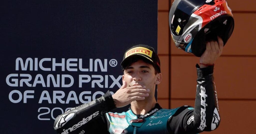 El argentino Marco Morelli se recuperó en Aragón y sumó su cuarto podio en Moto 3